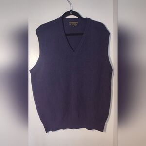 Brooks Brothers 100% Italian Lambswool Purple Sweater Vest #509